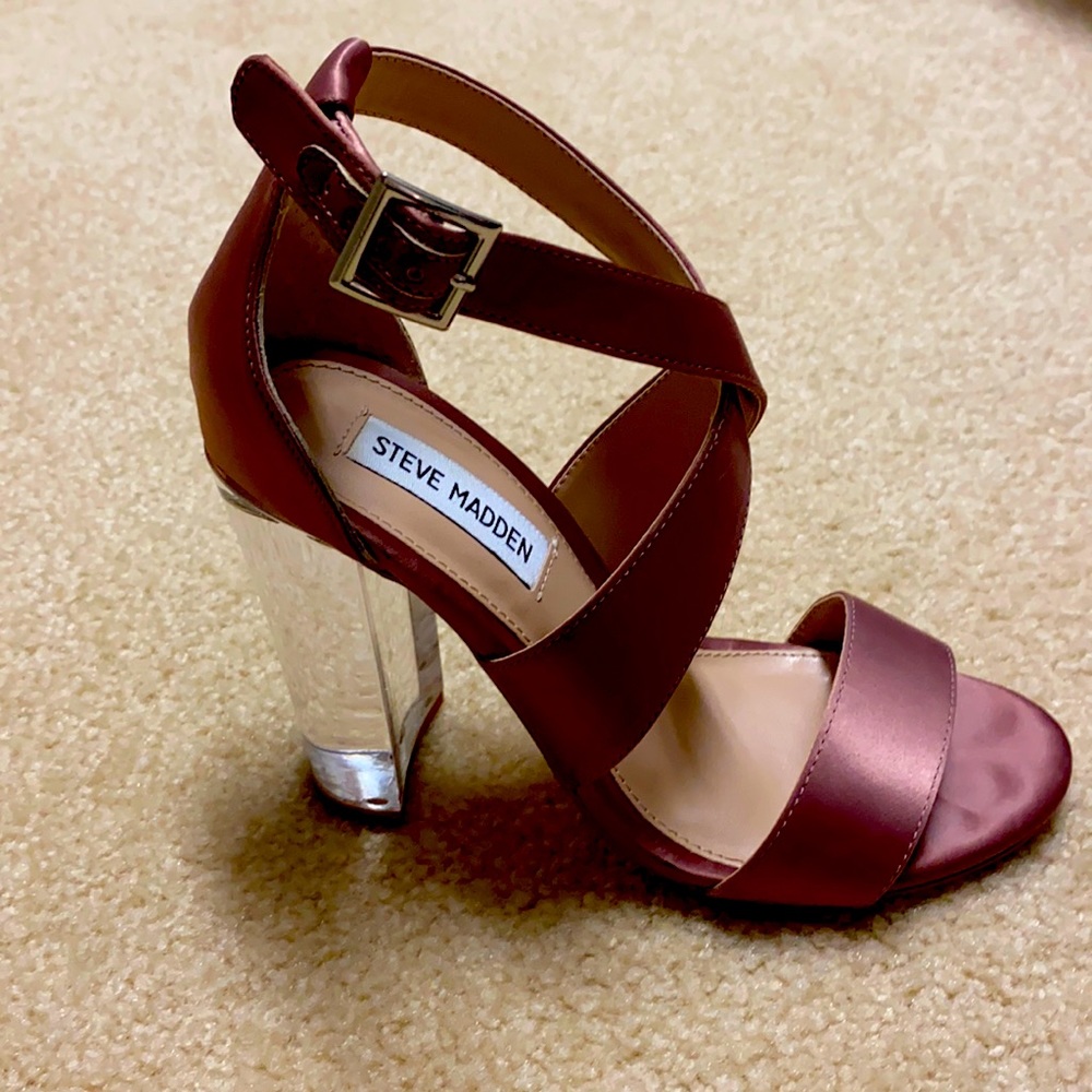 Steve Madden clear heel.